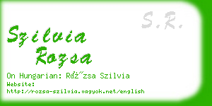 szilvia rozsa business card